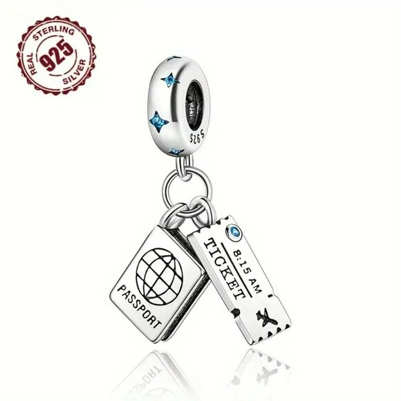 Passport & Ticket Charm Pendant (SKU #3040) - Picture 5 of 7